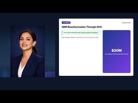 SBIR Reboot: $30M Strategic Awards & New Proposal Limits | What Small Biz Must Know