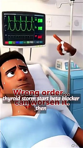 ⚠️ Thyroid Storm? Treat in Order!#shorts #doctorlife #meded #examprep #medicalconcepts #meded