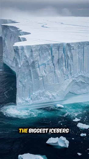 This was the biggest iceberg ever recorded 😳🧊 #unknownearth #ScienceTok #EarthTok #DidYouKnow
