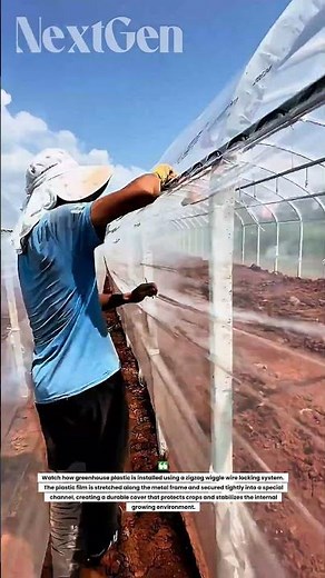 Installing Greenhouse Plastic – Simple Zigzag Wire Locking Technique!