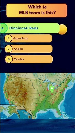 Guess the Baseball Team by Its Location! Part 2 #sports #mlb #quiz #atlas #map #facts
