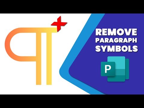 How to remove paragraph symbols in Publisher
