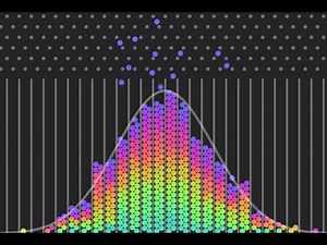pegboard marbles demonstrate the bell curve (galton board)