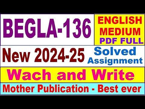 BEGLA 136 solved assignment 2024-25 in English || begla 136 solved assignment 2025 || begla136