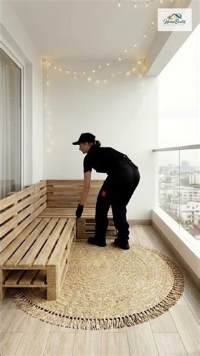 Modern Balcony Setup for Relaxation 🌙#homedecor #epoxyresin #resinart