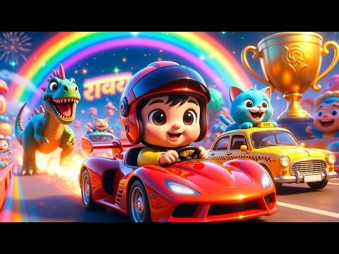 🌈 Rainbow Car Adventure 🚘 | Funny Kids Cartoon Video you tube video