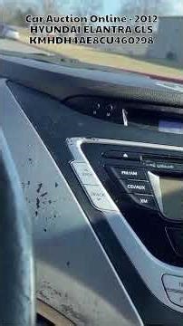 Car Auction Online - 2012 HYUNDAI ELANTRA GLS KMHDH4AE8CU460298