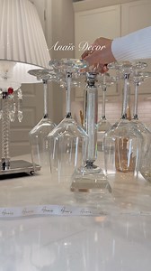 Luxurious Crystal Wine Glass Cups With Carousel Holder - Made with a sophisticated luxurious style, this crystal wine glass cups & carousel holder set offers a glamorous and elegant aesthetic to any space. Made from high-quality hand-polished and meticulously glass, this piece of art is perfect for your luxurious & glamorous fine dining experience. This listing includes six (6) Crystal Glass Wine Cups & one (1) Rotating Crystal Glass Holder. | Anaïs Candle