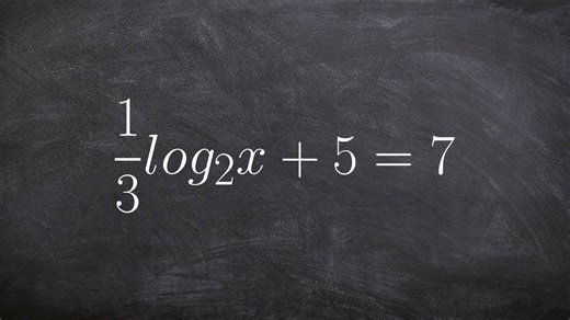 Math tutorial for solving logarithmic equation using inverse operations