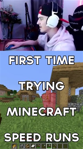 first time trying minecraft speedruns LOL i'm such a noob #minecraft #speedrun #fail #twitchclips #streamer #gaming