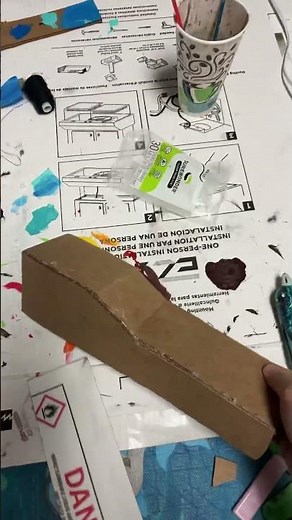 How to make a dragon puppet out of cardboard Part 1