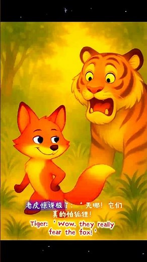 狐假虎威 🦊🐯 | 伊索寓言动画短片 | 儿童故事| The Fox Borrows the Tiger’s Might