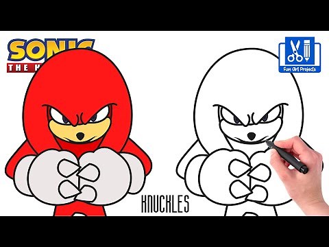 How To Draw Knuckles | Sonic The Hedgehog Movie - Easy Step By Step Drawing Tutorial