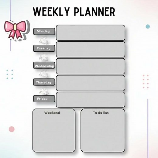 5 Weekly Planner Bundle Printable | Simple Weekly Schedule Templates #shorts #planner