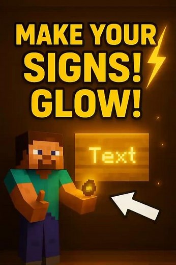 💡 Make Your Signs GLOW in Minecraft! (Secret Trick You Never Knew)