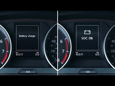 VW Golf MK7 battery state of charge check with instrument cluster