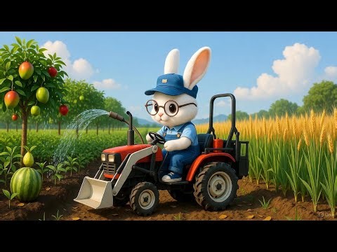 Bunny Farming Rabbit : Ai bunny story | Ai cartoon #bunny #funny 
