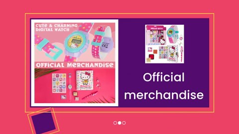 Hello Kitty Notebook Digital Watch Accessories Set Kawaii Journal Notebook Diary