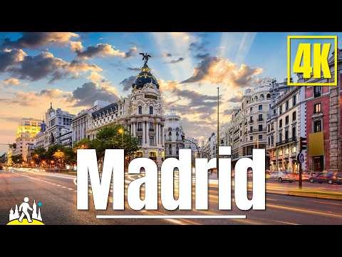 Walking Tour Madrid Spain 4K 🇪🇸 Gran Vía, Retiro & Cibeles | City Walk Experience
