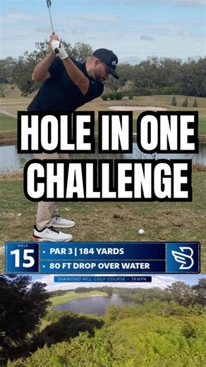 Hole in One Challenge - What a gorgeous Par 3 at Diamond Hill Golf 🤩 #golf #challenge #shorts