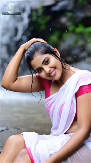 ASMR Rain Bath in Hill side | Peaceful Hillside River Ambience for Quick Sleep #shorts