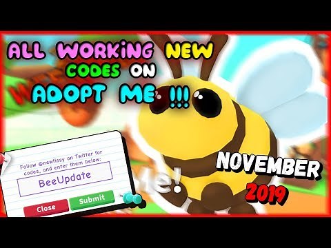 ALL NEW CODES on ADOPT ME !!? (November 2019) / Roblox