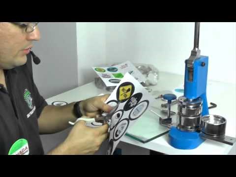 maquina para hacer pins // Como hacer Boton publicitario redondo // make advertising Button