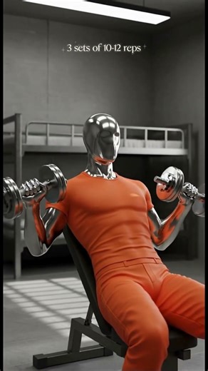 Prison Workout — AI Cinematic Fitness Transformation #exercisemotivation