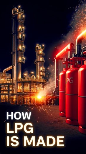 How crude oil turns into LPG gas inside giant refineries step by step energy journey 🏭🔥 #lpg #facts