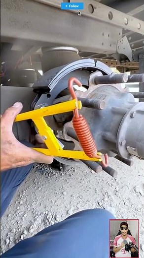 Truck Brake Spring Installation Tool #shortvideo #feed #truck #shorts #mechanic #machine