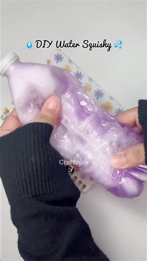 DIY Satisfying Bottle Squishy 💧 #diy #squishy #crafts #bottle #soap #asmr #sodapop #craftopia
