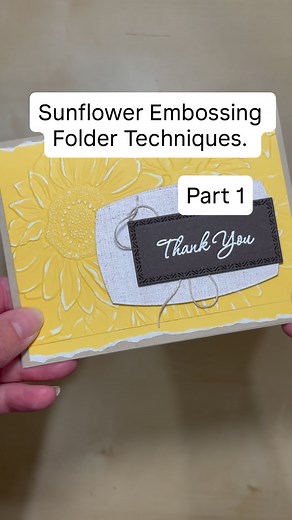 Handmade Cards & Paper Crafts 💛 Lori de Groot on Instagram: "🌻The Sunflower 3D Embossing Folder from Stampin’ Up! is one of my faves—it’s so versatile, and you don’t need a ton of supplies to make gorgeous cards. I thought it would be fun to share a little series of simple techniques you can try with it, each one quick to learn and easy to replicate. If you want to see the full-length tutorial where I put them all together in detail, just comment “sunflower” and I’ll send you the YouTube link!