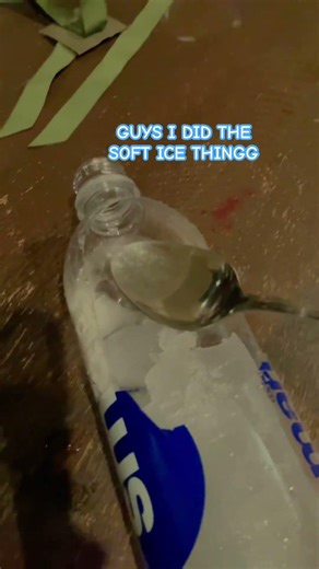 It has a slushie like texture and it is a little bit hard to chew #softice