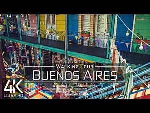 【4K 60fps】🇦🇷 VIRTUAL WALKING TOUR: 🚶 «Buenos Aires - Argentina 2022» 🎧 ORIGINAL SOUNDS 🚫 NO COMMENT