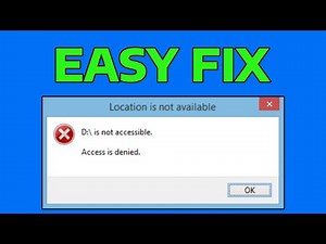How To Fix Drive or Folder Access Denied External Hard Disk Folder Not Accessible