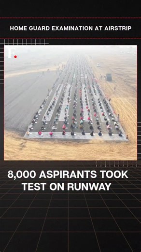 Firstpost on Instagram: "#FirstpostNews: In India's Odisha, in a surprising incident More than 8,000 candidates appeared for the Home Guard recruitment examination in Sambalpur district on Sunday. The written test was conducted at the Jamadarpali airstrip, where aspirants were seated together and took the examination in a single sitting on runway. Sambalpur Police conducted the written examination for Home Guard Recruitment. The examination was held peacefully and smoothly. Around 8,000 candidat