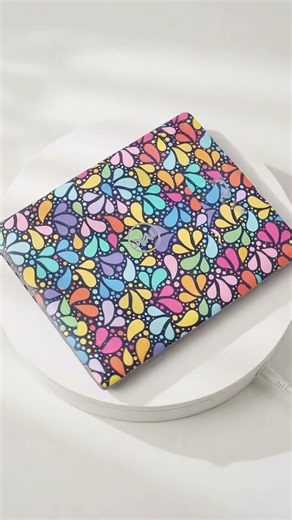 Rainbow Boho Abstract Dell Laptop Skin 🌈 Colorful Retro Dot Laptop Sticker#laptop #gift #lenovo