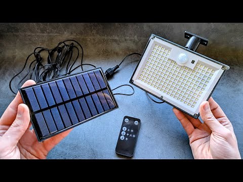 Solar Flood Lights - 172 LED Motion PIR Security Wall Lights - Waterproof For Outdoors & Gardens