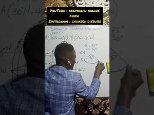 Shortest distance between two points along a straight line | LATITUDE AND LONGITUDE