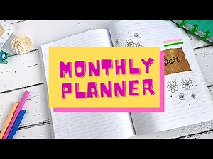 MONTHLY PLANNER | DIY planner from a notebook | Plan With Me | 2021
