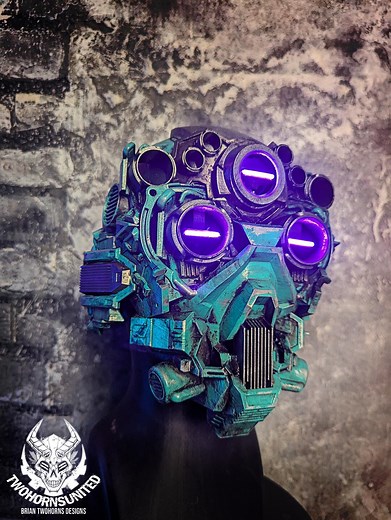 Ocularis Robot Mask - Cybernetic Techwear Bright LED Glowing Multi Eyes Apoc Dystopian Mask - Etsy