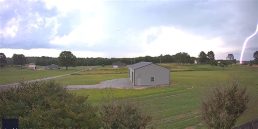 Watch: Boom of thunder caught shaking Arkansas homeowner's security camera