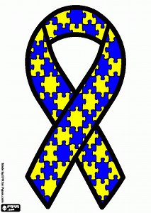 autism coloring page, printable autism