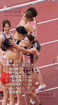 【決勝・女子100mH・速報カット】2026年日本選手権最新高画質でお届け【中島ひとみ】悲願の涙の日本一！ #shorts