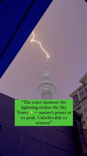 “I’ve always been fascinated by lightning, and this is the closest I’ve ever been to one! ⚡️ Check out the moment the lightning strikes the Sky Tower — it was an explosion of energy you can feel in the air. Absolutely mind-blowing! 🙌🏼 I even felt the shockwave. The power of nature never ceases to amaze me. This is, by far, my best lightning video. Had to share this unique experience. All these effects were from Cyclone Tam.” #Lightning #SkyTower #Auckland #AucklandWeather #CycloneTam #NaturePo