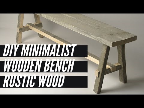 Rustic Bench made out of Reclaimed Wood | Scaffolding board woodworking project