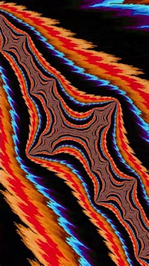 #fractal #shortart #animation Hyper‑Speed Mandelbrot Vortex — Orange, Black & Blue Psytrance Trip