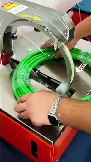 stretch wrap film machine for tubes,cables #stretchwrapbundlingmachine #stretchfilmwrapper