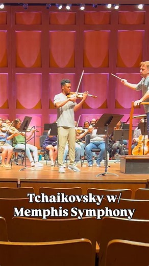 Back home in Memphis to start the season! So excited to perform the epic Tchaikovsky Concerto with my hometown orchestra @memphissymphonyorchestra THIS WEEKEND!! Here’s a lil clip from our first rehearsal today. Wanna hear the rest of it?👇🏾 Concerts Saturday 7:30pm @thecannoncenter and Sunday 2:30pm @uofmemphis 🎻 LINK IN BIO for tickets!! #memphis #tchaikovsky #violin #concerto #classicalmusic #blackboyjoy #blackexcellence | Randall Goosby