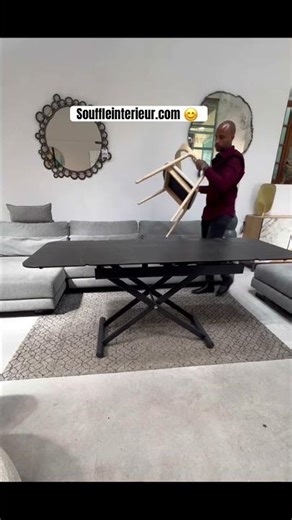 Table Basse Relevable, extensible, céramique Enora de la marque Akante